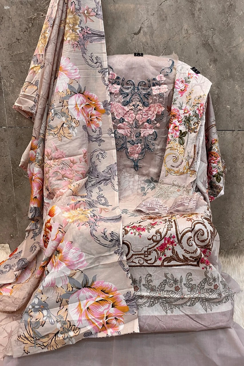 Hoor Tex Tw-16,17,18 Lawn Cotton Wholesale Pakistani Salwar Suit Catalog — Wholesale Pakistani Suits, MPA wholesale from Surat - Gallery Image 2